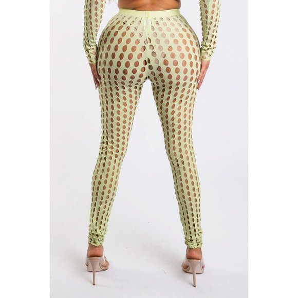 Sexy Hollowed Out Leggings for Women - Perfect for Yoga, Gym, and Casual Wear - Picture 3 of 4